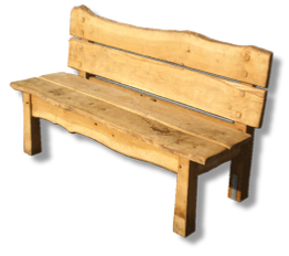 Green oak bench.JPG